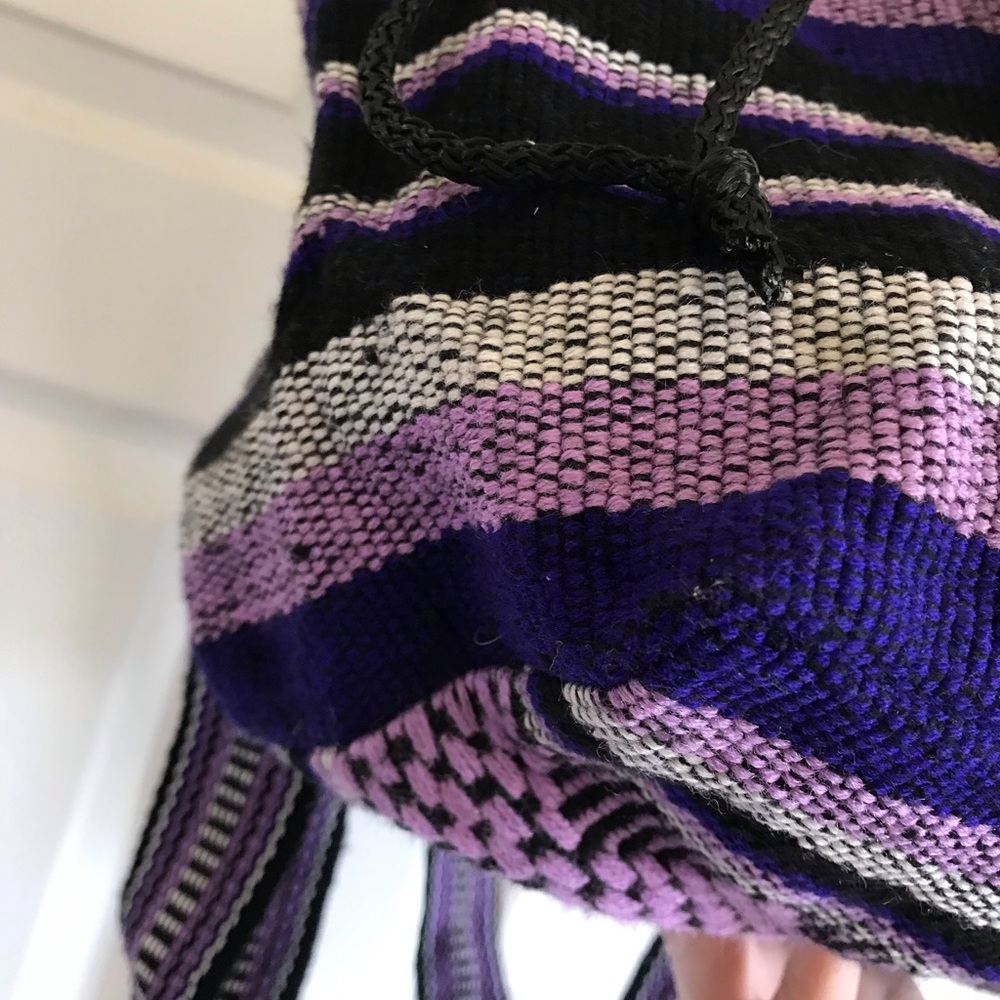 Pinzon Boho Aztec Purple Beach Backpack - Picture 6 of 10